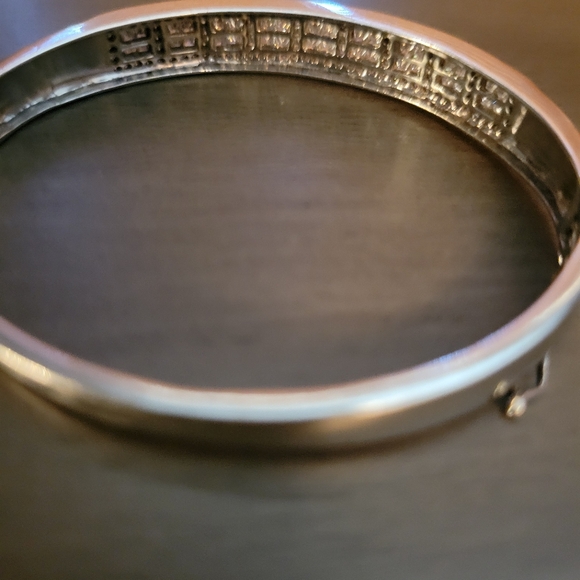 1 1/2ct princess cut and round natural diamond bangle bracelet - Picture 5 of 5